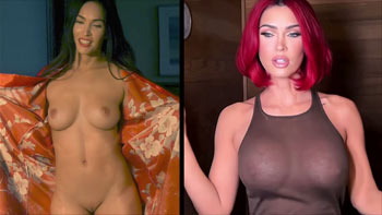 Megan Fox pelada mostrando os peitos